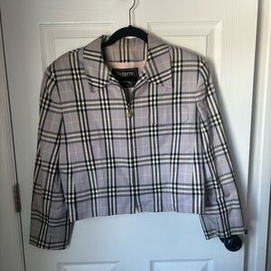 Burberry Women's Plaid Blazer - Black, Cream, and Pink